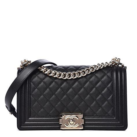 chanel medium boy bag caviar|Handbags .